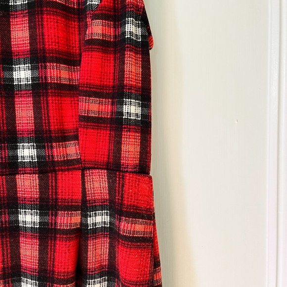 red plaid sleeveless midi dress - Picture 7 of 12